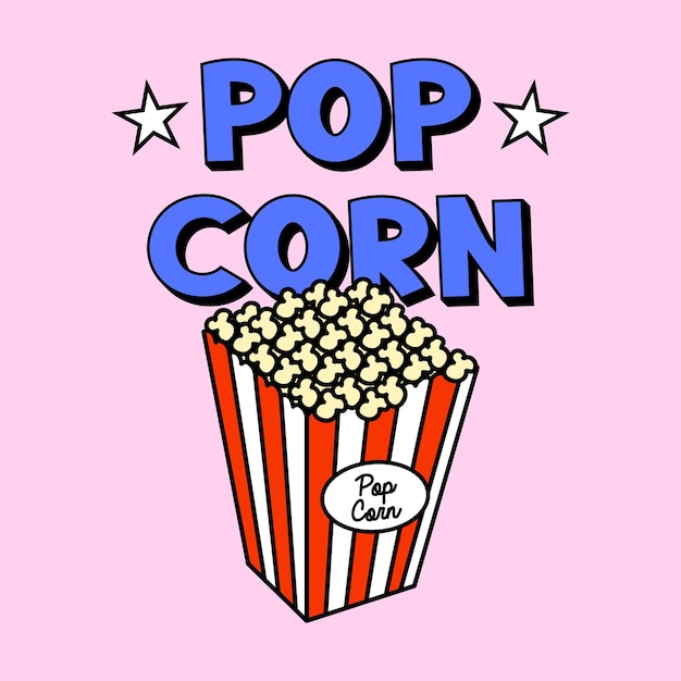 POPCORN BUCKET QITH STARS (Stelle di popcorn in vaso)
