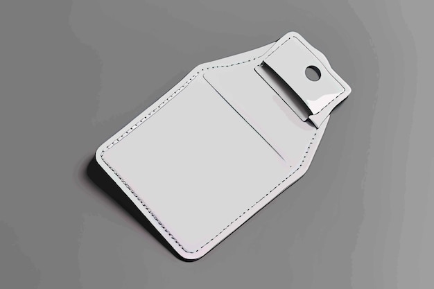 portafoglio vuoto su carta etichetta bianca bianca per il testo su sfondo bianco portafoglio vuoto su bianco