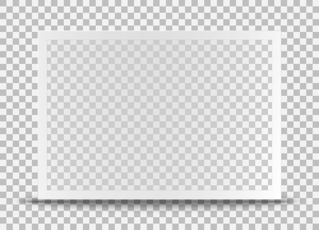 Portafoto vecchio realistico isolato su sfondo trasparente.