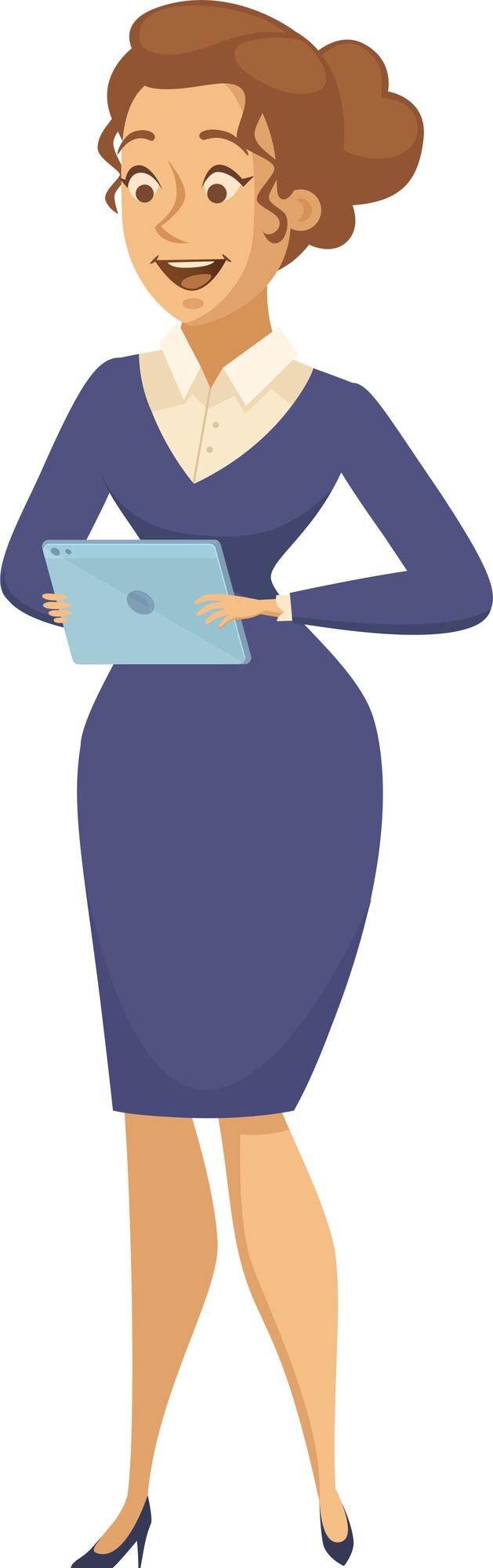 Vettore pose femminili dell'impiegato