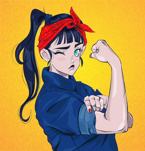 Possiamo farlo ragazza che disegna in stile cartone animato