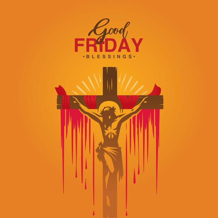 Vettore post del venerdì santo con profondità spirituale e culturale creative holy week amp happy good friday design