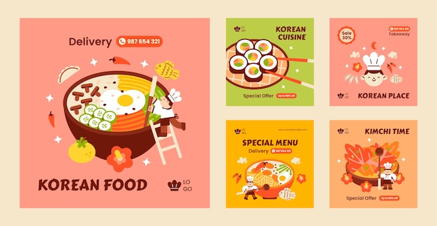 Post di instagram del ristorante coreano