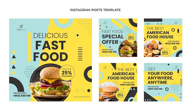 Post di instagram piatto fast food
