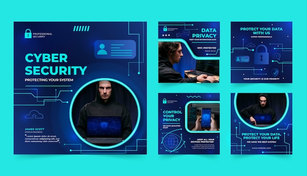 Post di Instagram sulla privacy dei dati sfumati