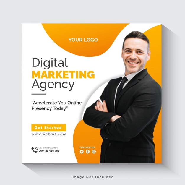 Post Instagram di promozione dell'agenzia di marketing digitale