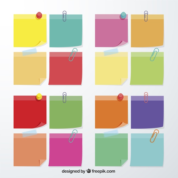post-it colorati collezione