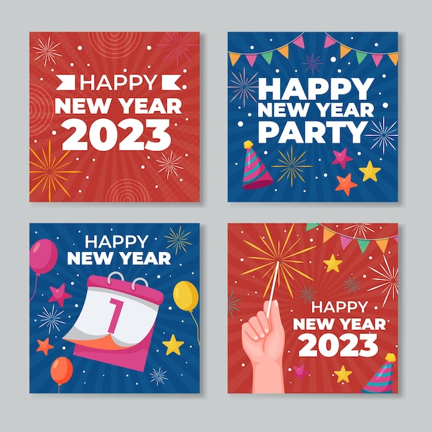 Post sui social media di buon anno 2023
