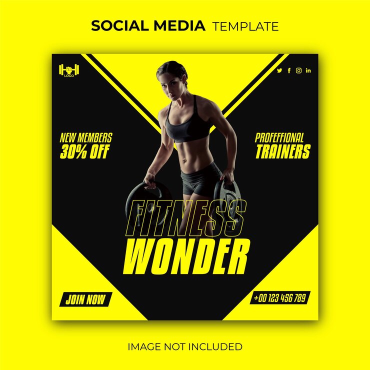 Post sui social media di instagram del fitness club
