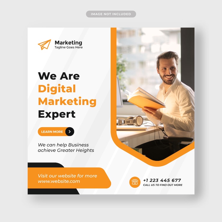 Post sui social media di marketing aziendale digitale e banner web Premium