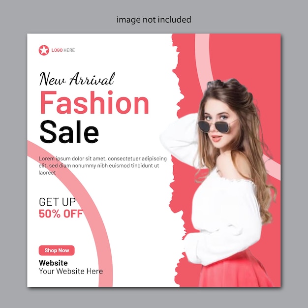 Post sui social media di vendita di moda per Instagram