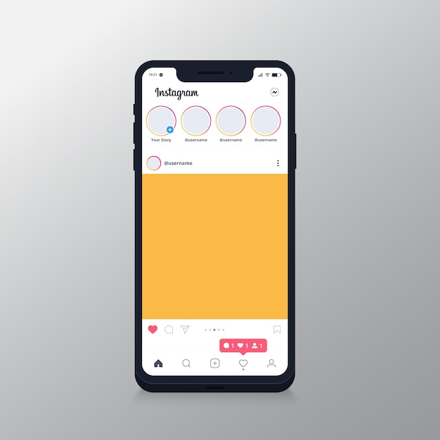 Post sui social media e mockup di smartphone