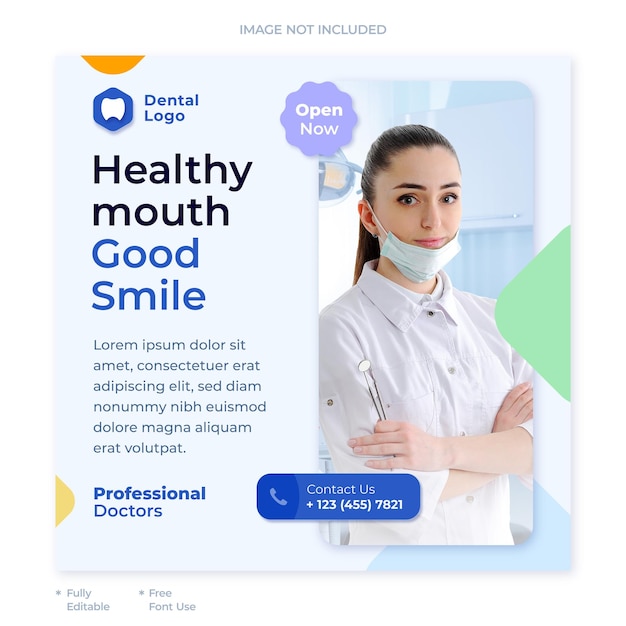 Post sui social media femminile moderno e minimalista per dentisti e cliniche