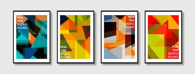Poster colorato gradiente design semplice e copertina sfondo minimalista