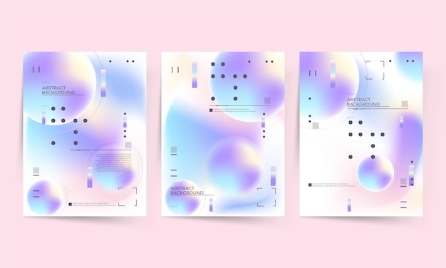 Poster con composizione di forme sfumate
