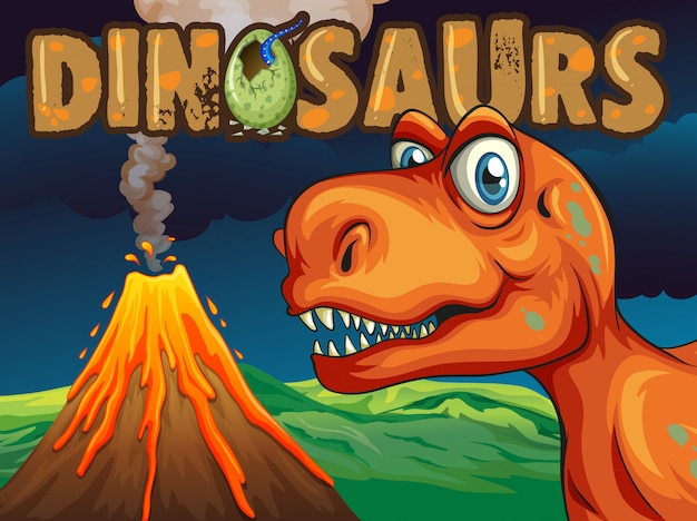 Poster con dinosauro T-Rex