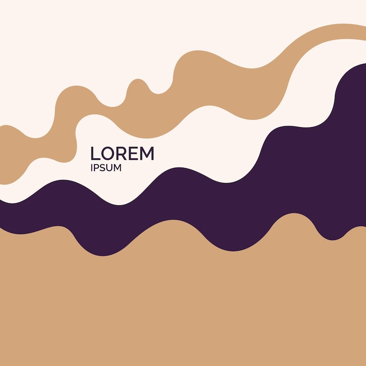 Vettore poster con onde dinamiche illustrazione vettoriale in stile minimal sfondo astratto