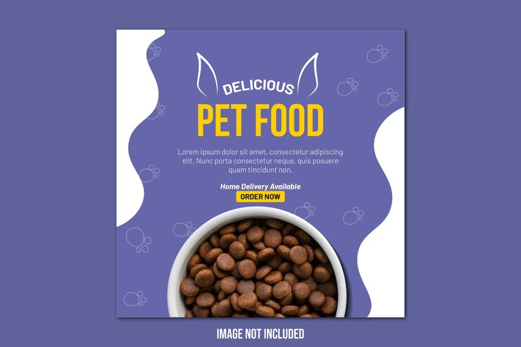 Poster creativo cibo per animali domestici