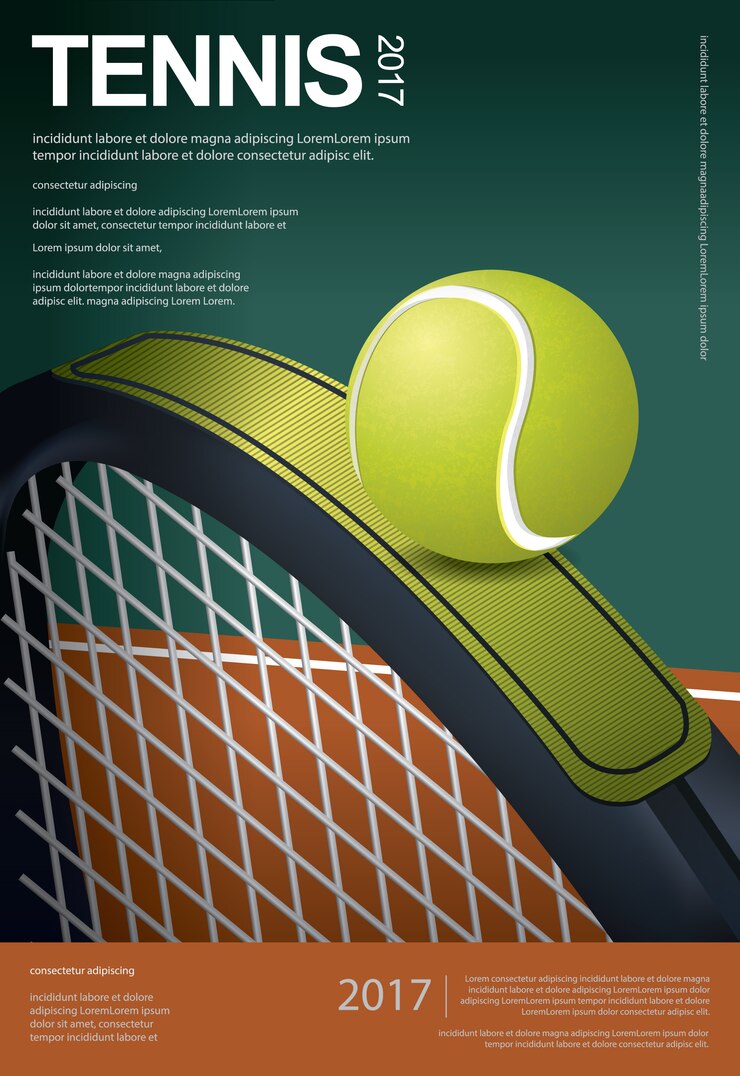 Vettore poster del campionato di tennis