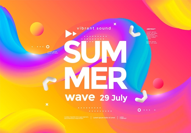Poster del festival di musica elettronica Summer Wave