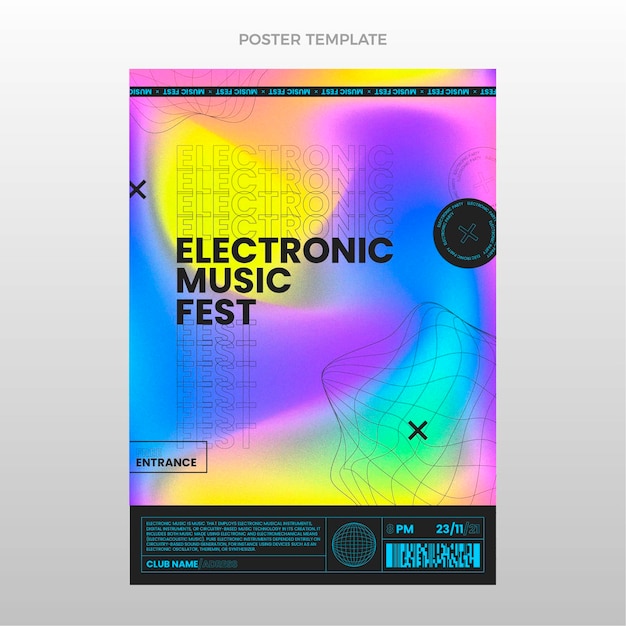 Poster del festival musicale a trama sfumata