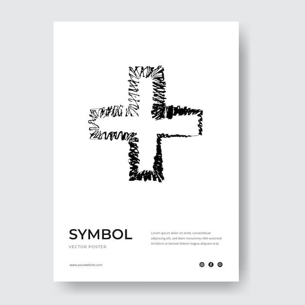 Poster dell'alfabeto con linee minimaliste