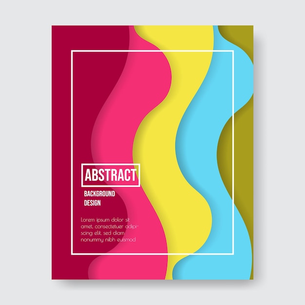 poster design con sfondo astratto colorato