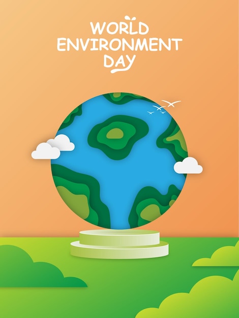 poster design per commemorare la giornata mondiale dell'ambiente