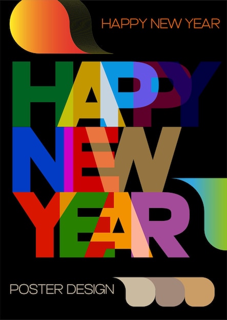 Poster di buon anno nuovo