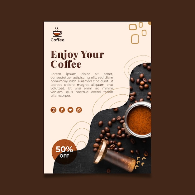Poster di caffè di qualità premium