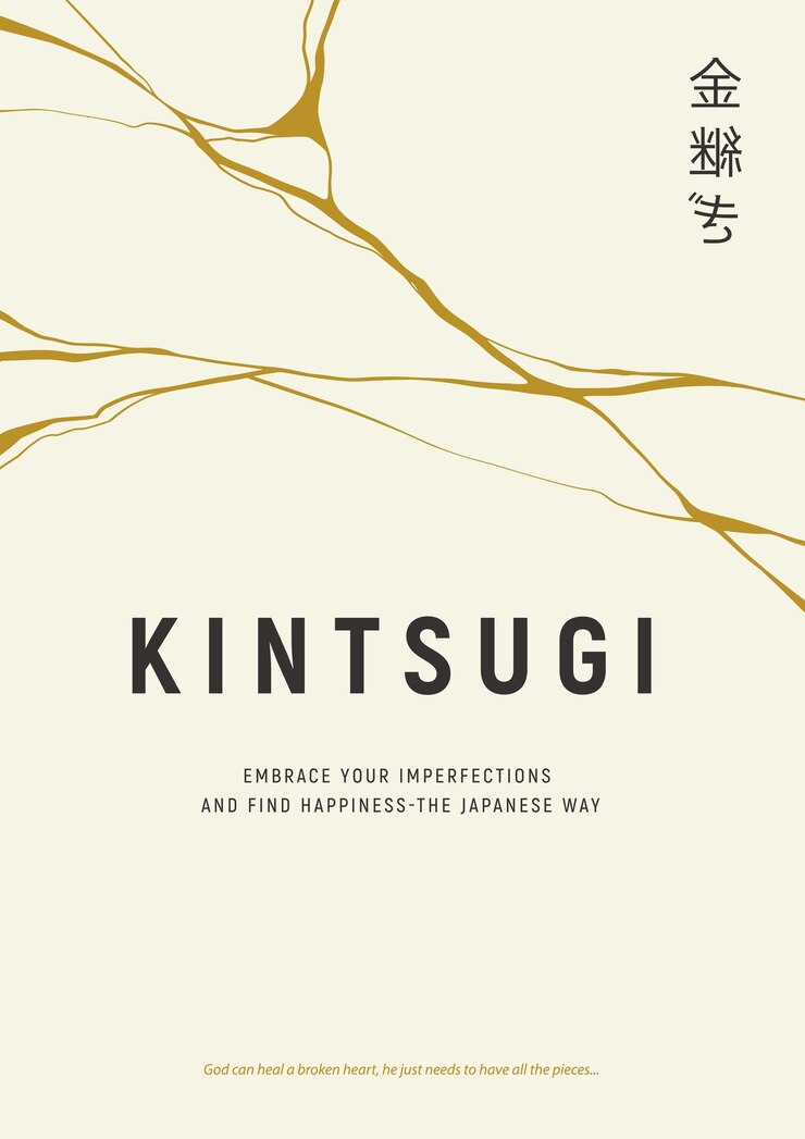 Poster di crack oro kintsugi
