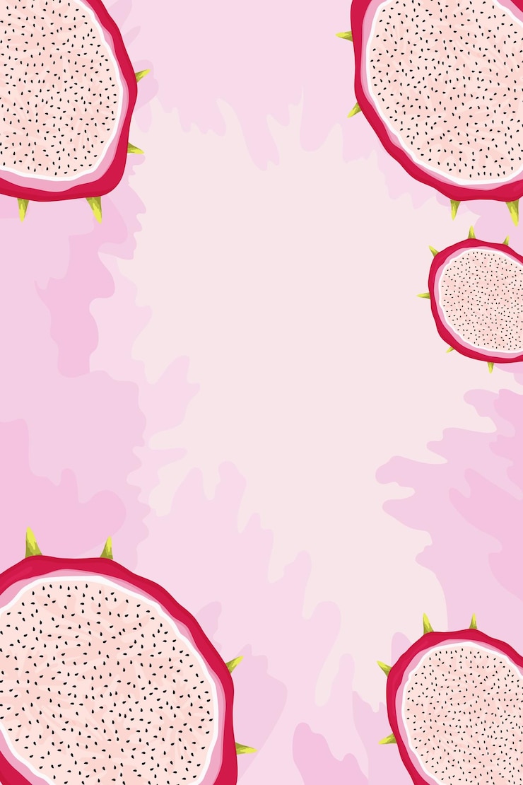 Vettore poster di frutta del drago con macchie di acquerello e spazio di copia per l'illustrazione vettoriale del testo
