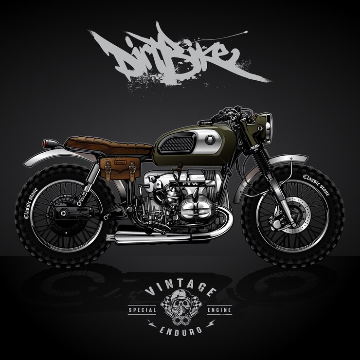 Vettore poster di moto d&#39;epoca