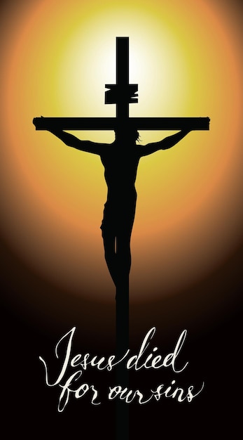 poster di pasqua con crocifisso