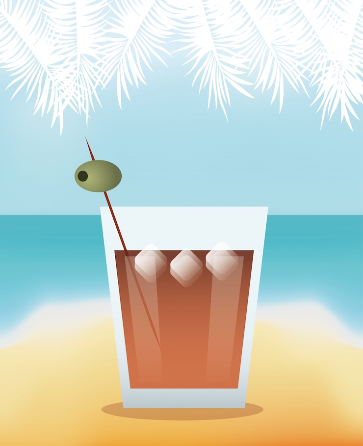 Vettore poster di tequila cocktail calce