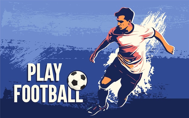 Poster di un giocatore di calcio