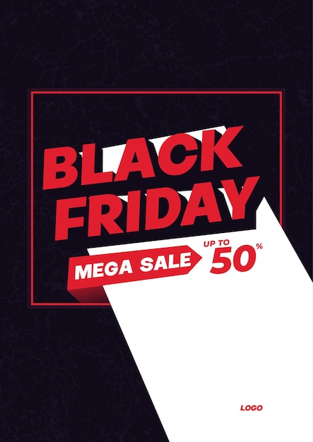 Poster di vendita mega del Black Friday