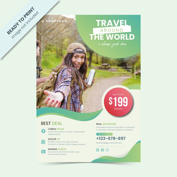 Poster di viaggio con foto