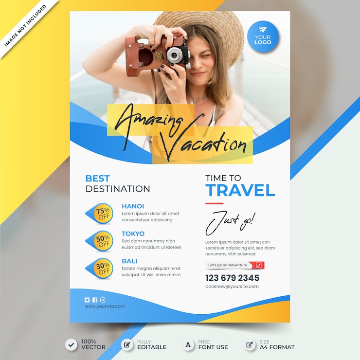 Poster di viaggio con foto