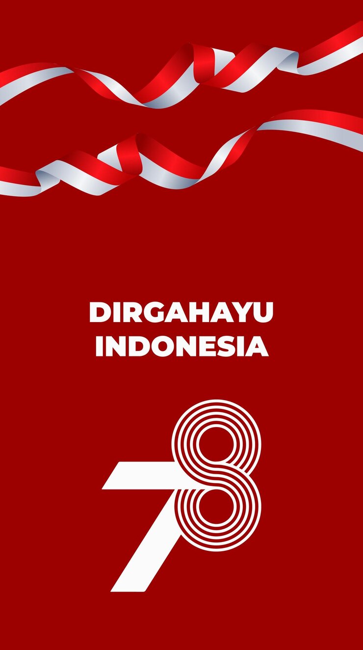 Vettore poster dirgahayu indonesia 78