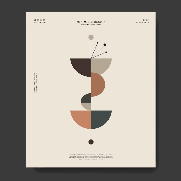 Vettore poster geometrico minimalista