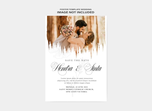 poster modello matrimonio con foto