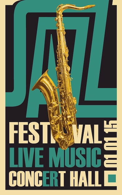 poster per il festival di musica jazz