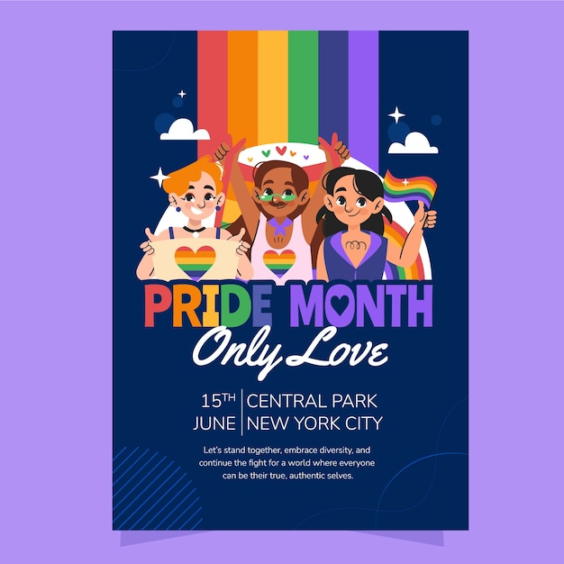Poster per la celebrazione del mese dell'orgoglio