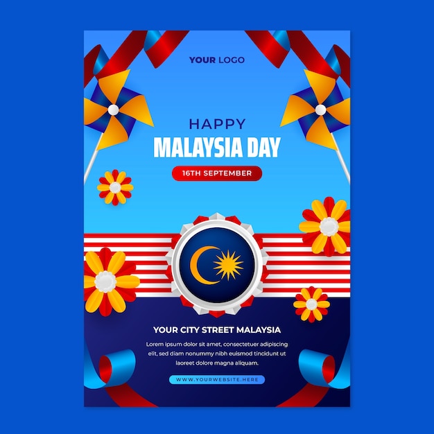 Poster per la celebrazione della Giornata della Malesia