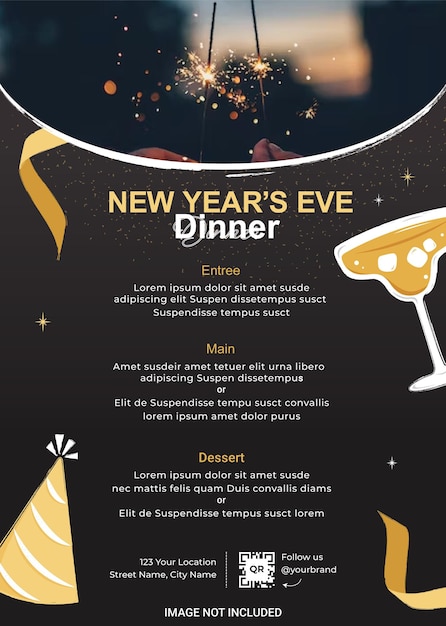 Poster per la vigilia di Capodanno
