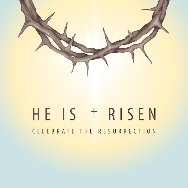 poster religioso con corona di spine