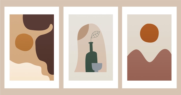 Poster stampabile con decorazione artistica da parete moderna della metà del secolo