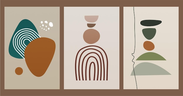 Poster stampabile per decorazioni da parete boho metà secolo