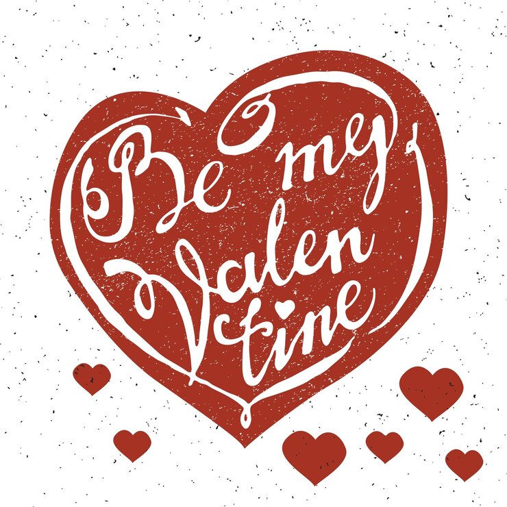 Vettore poster tipografico disegnato a mano hipster design elegante poster tipografico con by my valentine